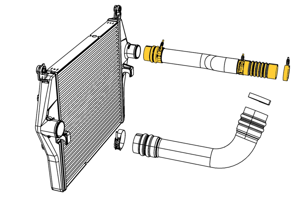 HPS Intercooler Hose Kit (Hot Side) 10-12 Ram Pickup DS 6.7Diesel 57-2209
