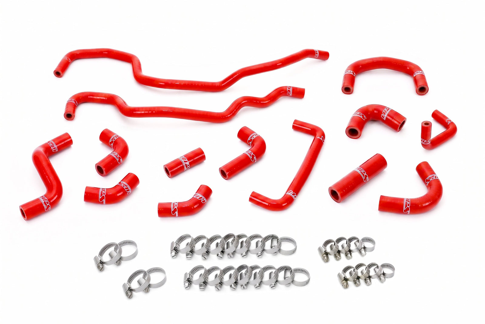 57-2256-RED HPS Red Silicone Ancillary Coolant Hose Kit For 08-14 Subaru Impreza WRX STI