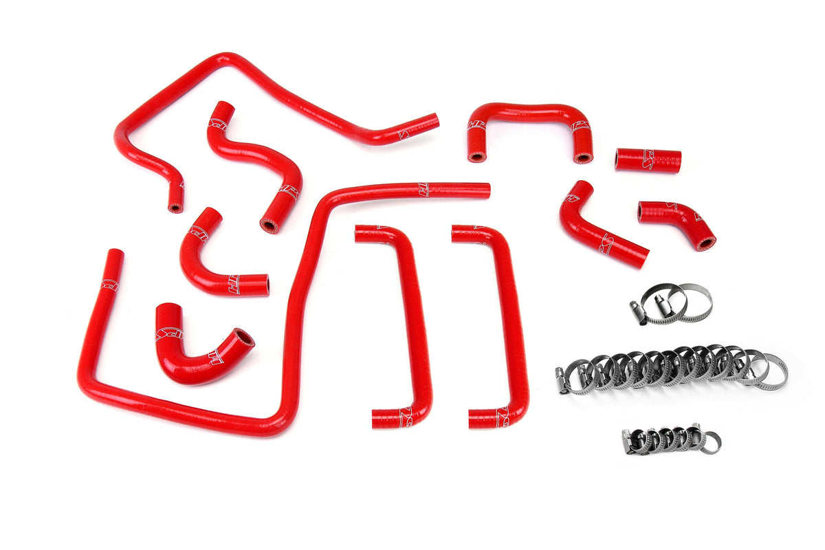 HPS Performance 57-2266-RED Silicone Ancillary Coolant Hose Kit For 06-07 Subaru Impreza WRX/STI 2.5L Turbo