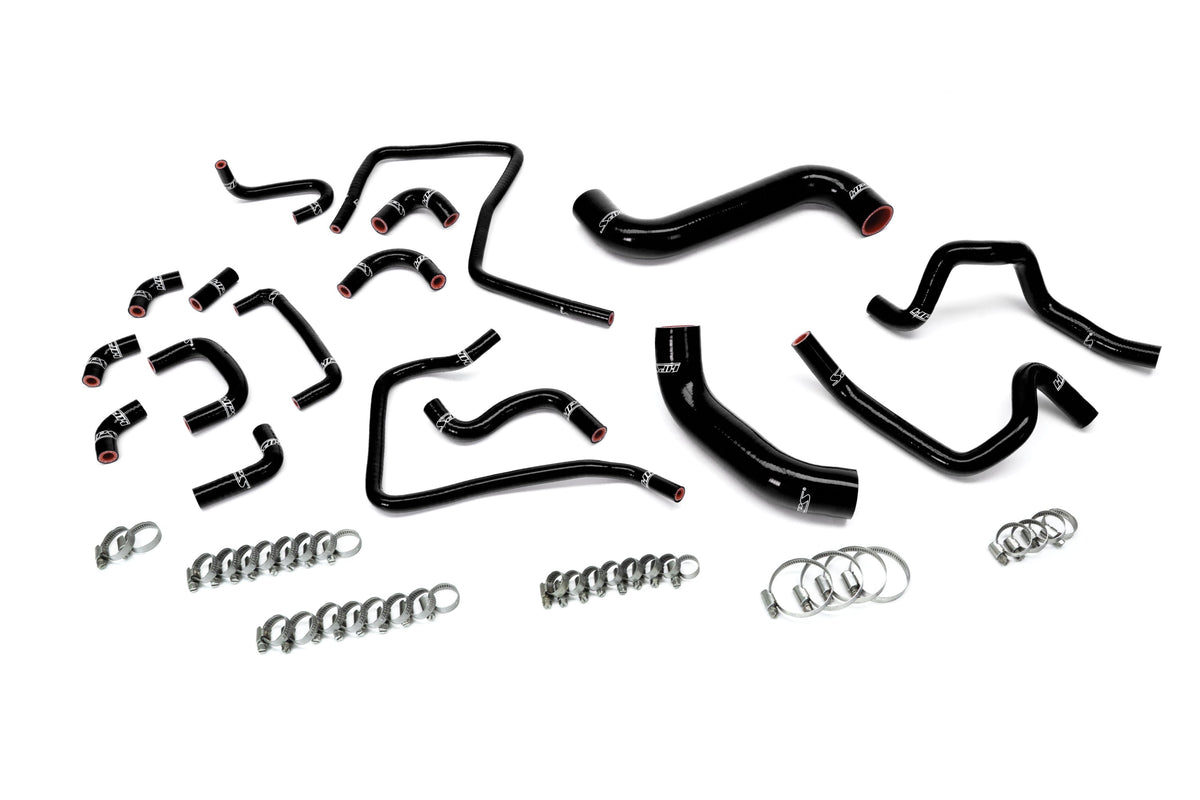 57-2304-BLK HPS Black Silicone Radiator Heater Ancillary Hose Kit For 04 Subaru WRX STI 2.5T