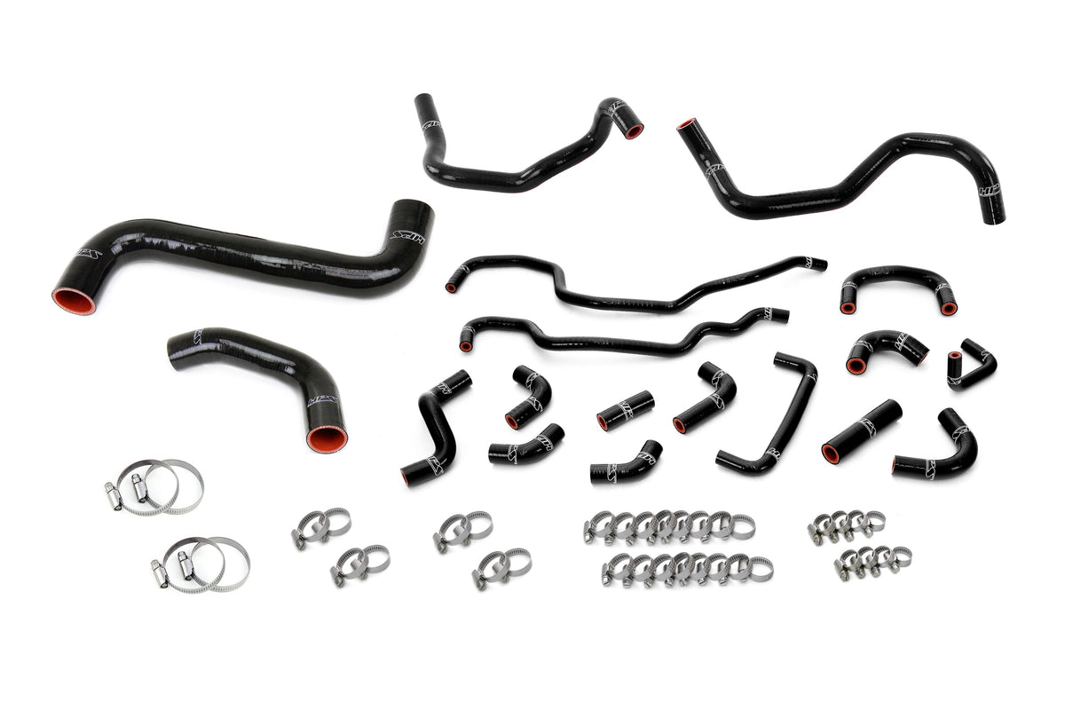 57-2318-BLK HPS Black Radiator+Heater+Ancillary Hose Kit For 08-14 Impreza Based WRX STI
