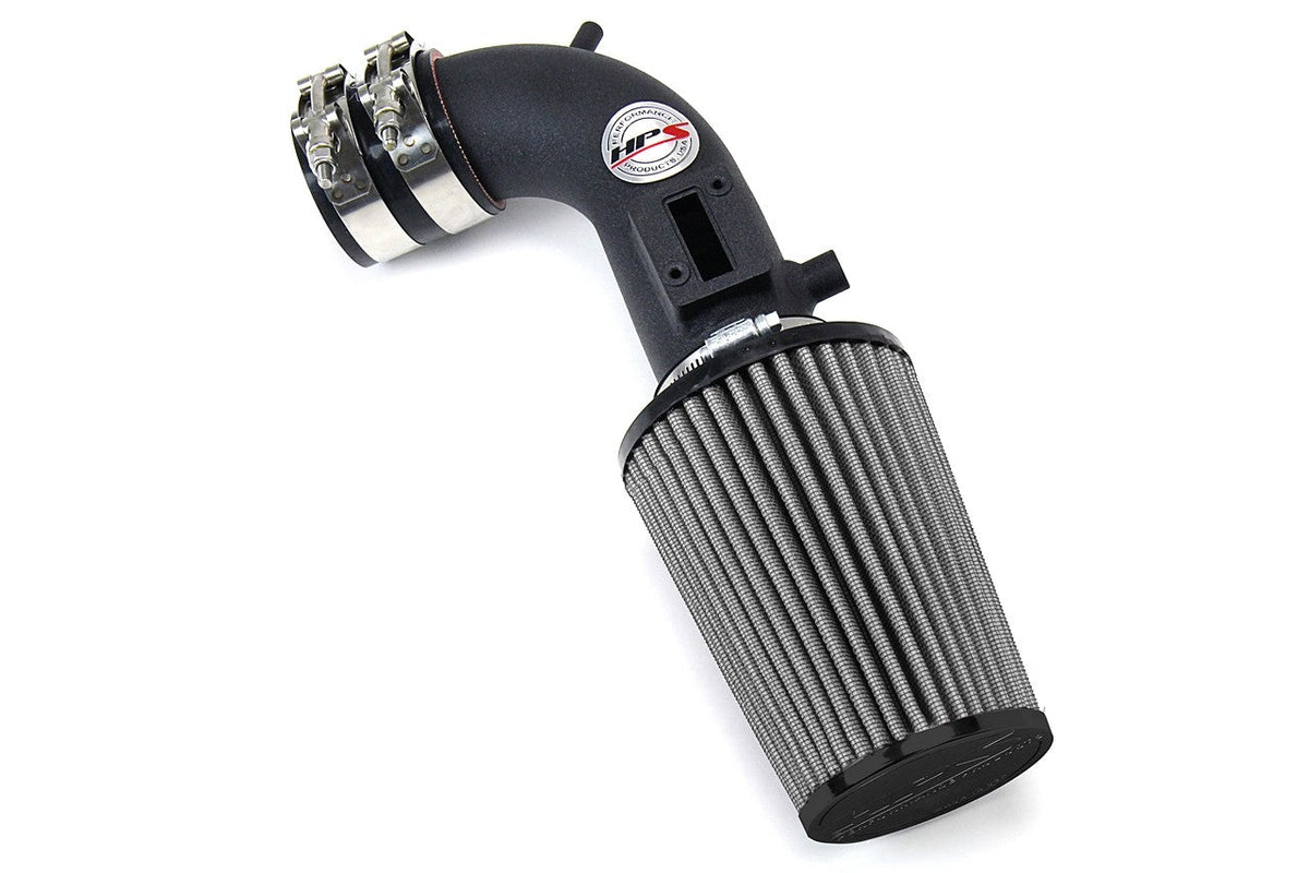 HPS Shortram Air Intake Kit with Filter for 11-16 Honda CR-Z 1.5L Hybrid Coupe SKU 827-107WB, wrinkle black product view
