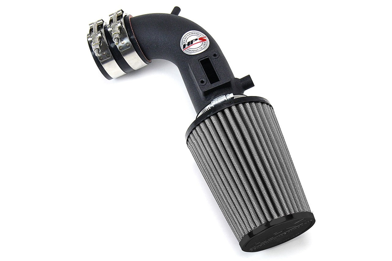 HPS Shortram Air Intake Kit with Filter for 11-16 Honda CR-Z 1.5L Hybrid Coupe SKU 827-107WB, wrinkle black product view