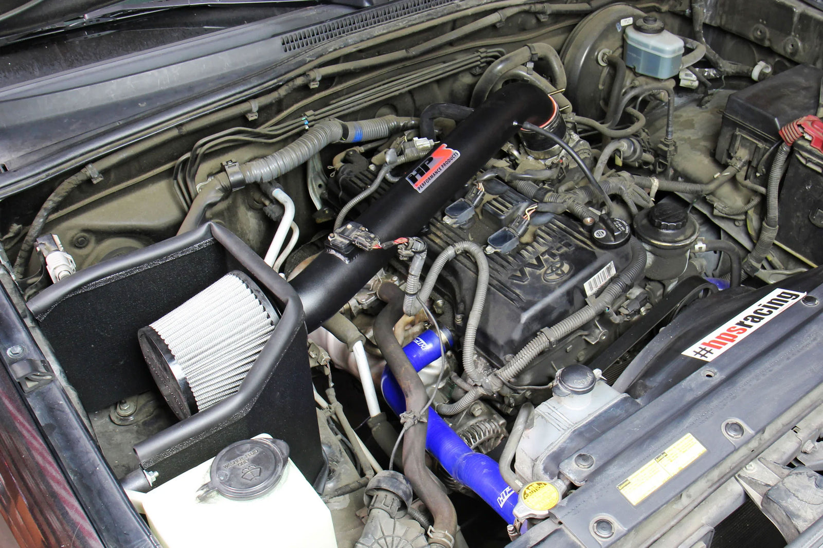 HPS Black Shortram Air Intake Heat Shield Kit For 05-15 Toyota Tacoma 2.7L I4 Non-Turbo