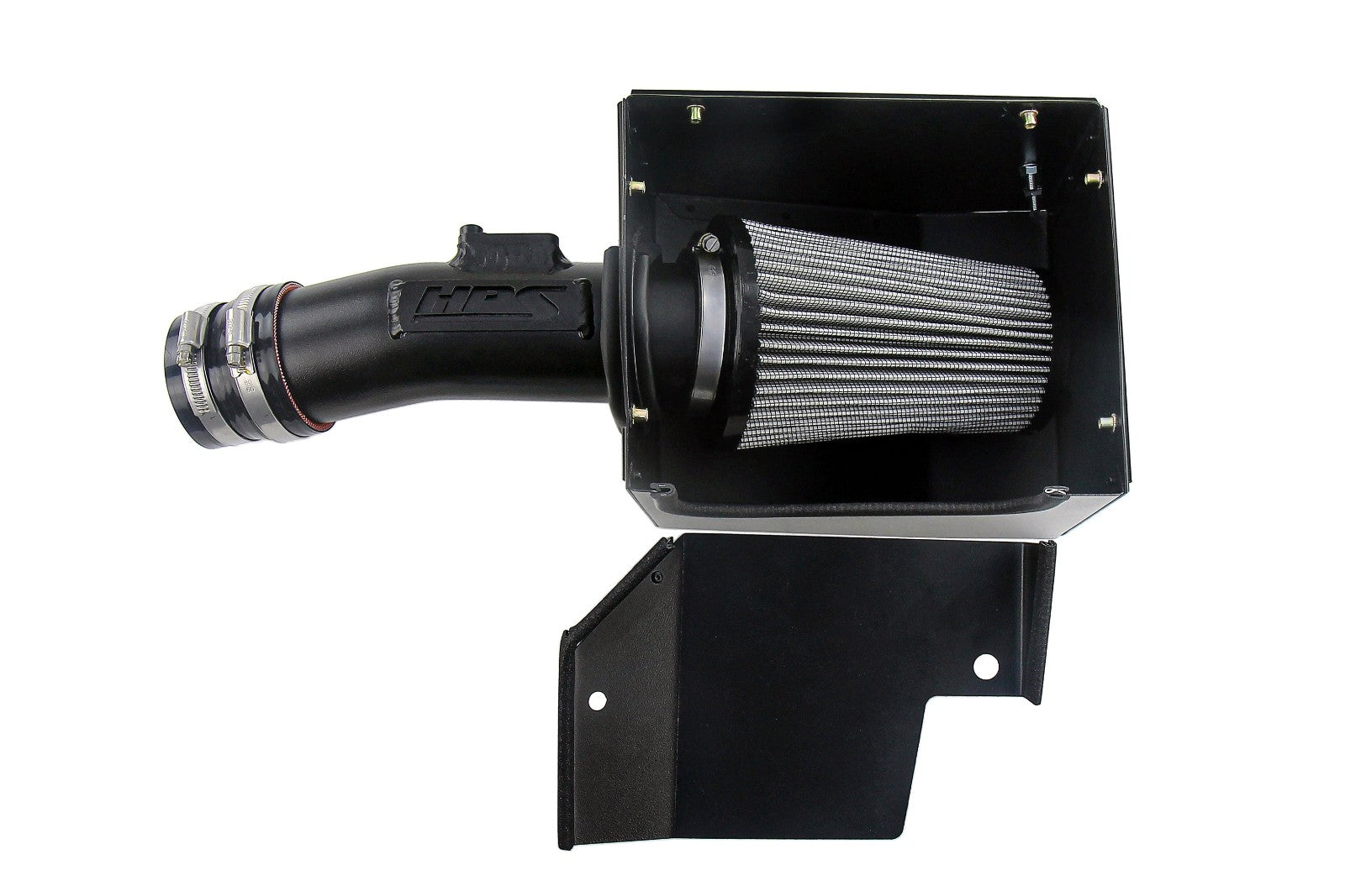 HPS Shortram Air Intake Heat Shield Kit for 18-22 Honda Accord CV1 1.5L Turbo SKU 827-406WB, wrinkle black alternate product view