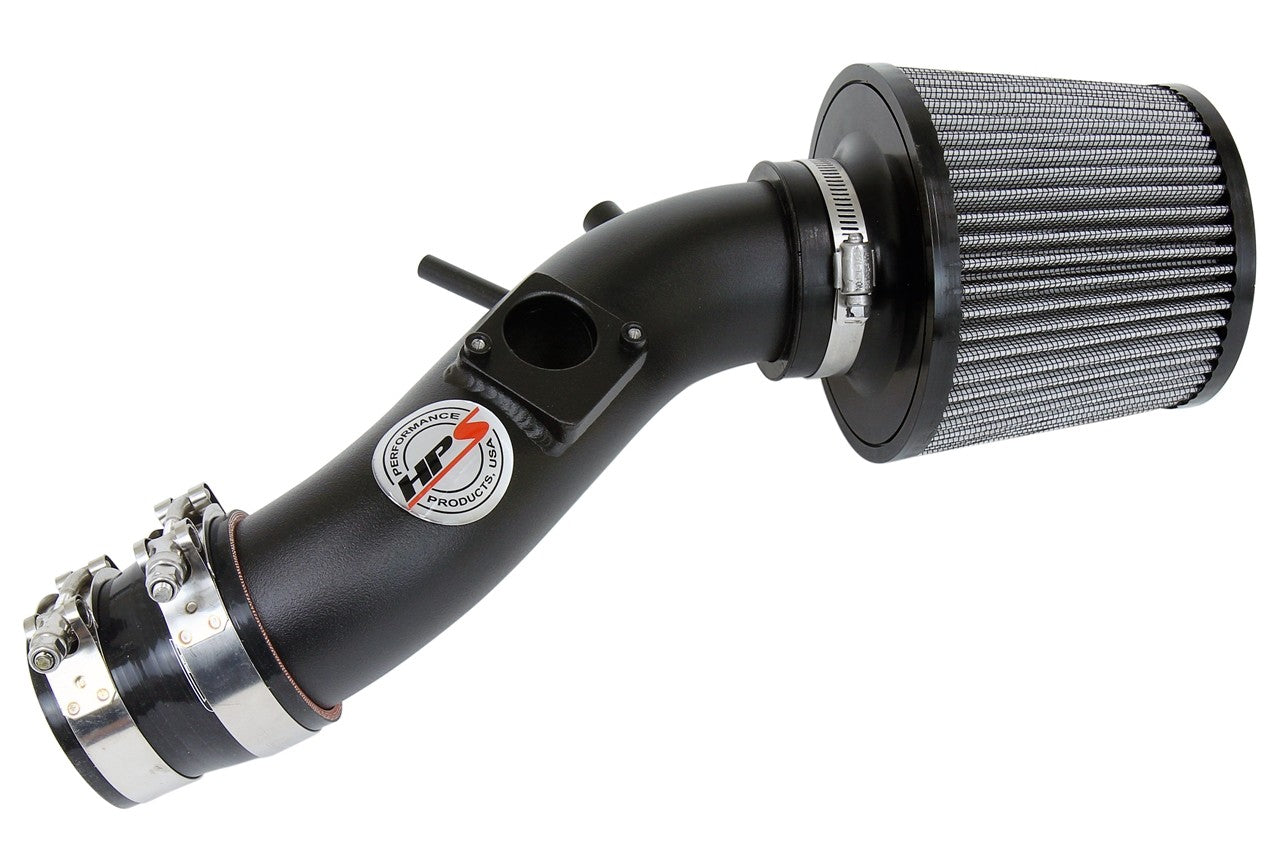 HPS Shortram Air Intake Kit for 03-04 Toyota Corolla Matrix XR Pontiac Vibe 1.8L 1ZZ-FE SKU 827-513WB, wrinkle black product view