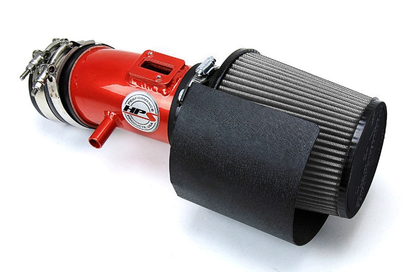HPS Shortram Air Intake Heat Shield Kit for 09-14 Nissan Maxima 3.5L V6 SKU 827-533R, red product view