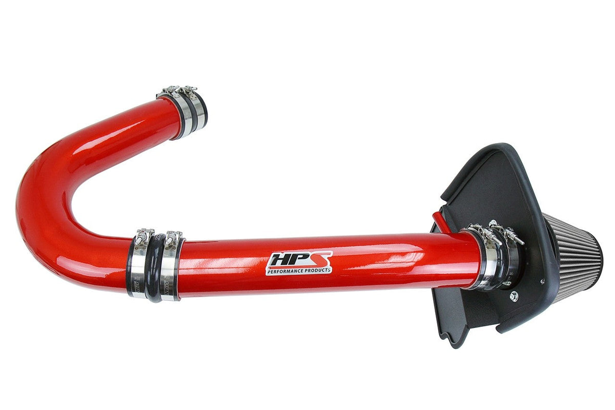 HPS Shortram Air Intake Heat Shield Kit for 11-23 Chrysler 300 Dodge Charger Challenger 3.6L V6 SKU 827-624R, red product view