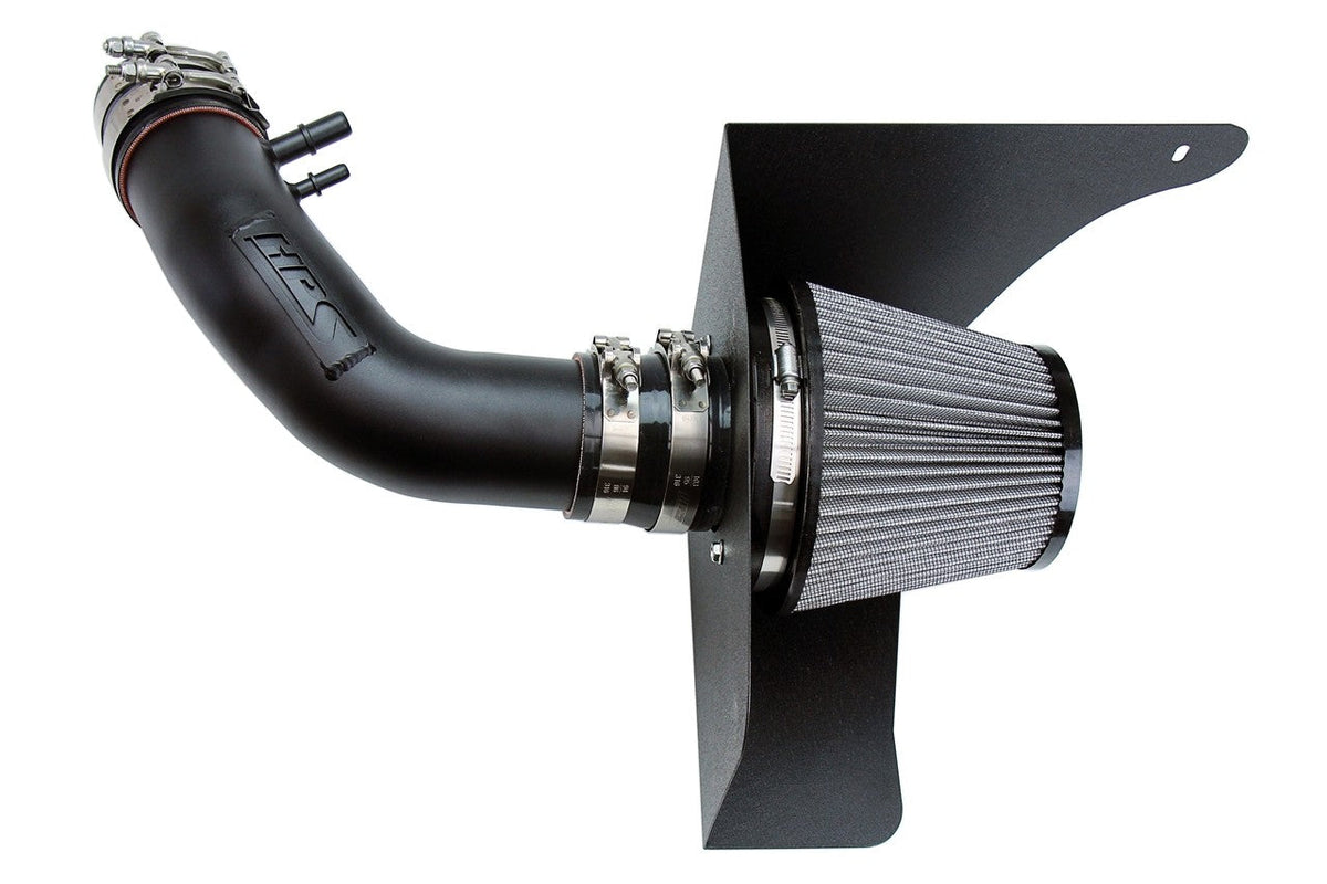 HPS Shortram Air Intake Heat Shield Kit 15-17 Ford Mustang 3.7L V6 SKU 827-638WB, wrinkle black product view