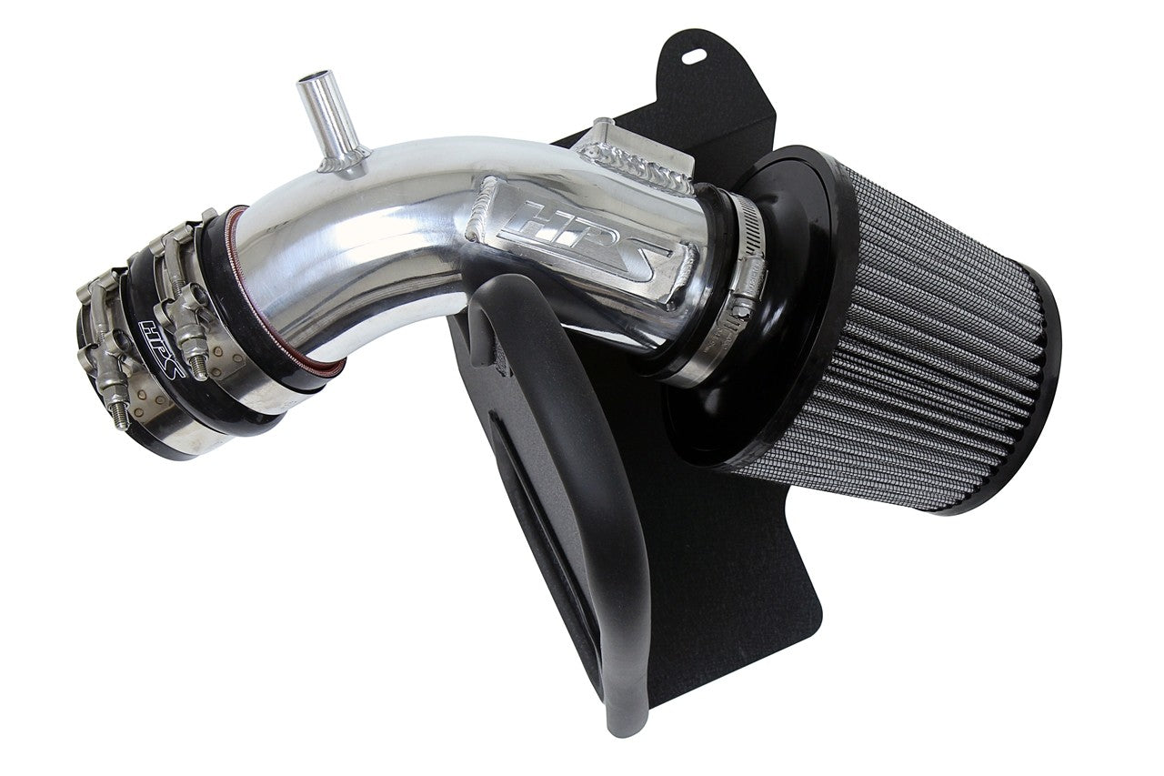 HPS Shortram Air Intake Kit with Heat Shield for Toyota 18-24 Camry / 19-25 RAV4 2.5L 4CYL SKU 827-665P, polished product view