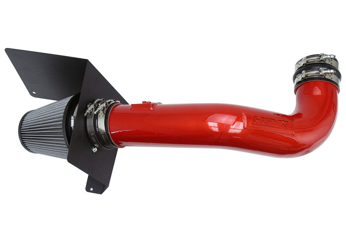 HPS Shortram Air Intake Heat Shield Kit 09-14 GM Truck SUV V8 Escalade Tahoe Yukon SKU 827-667R, red product view