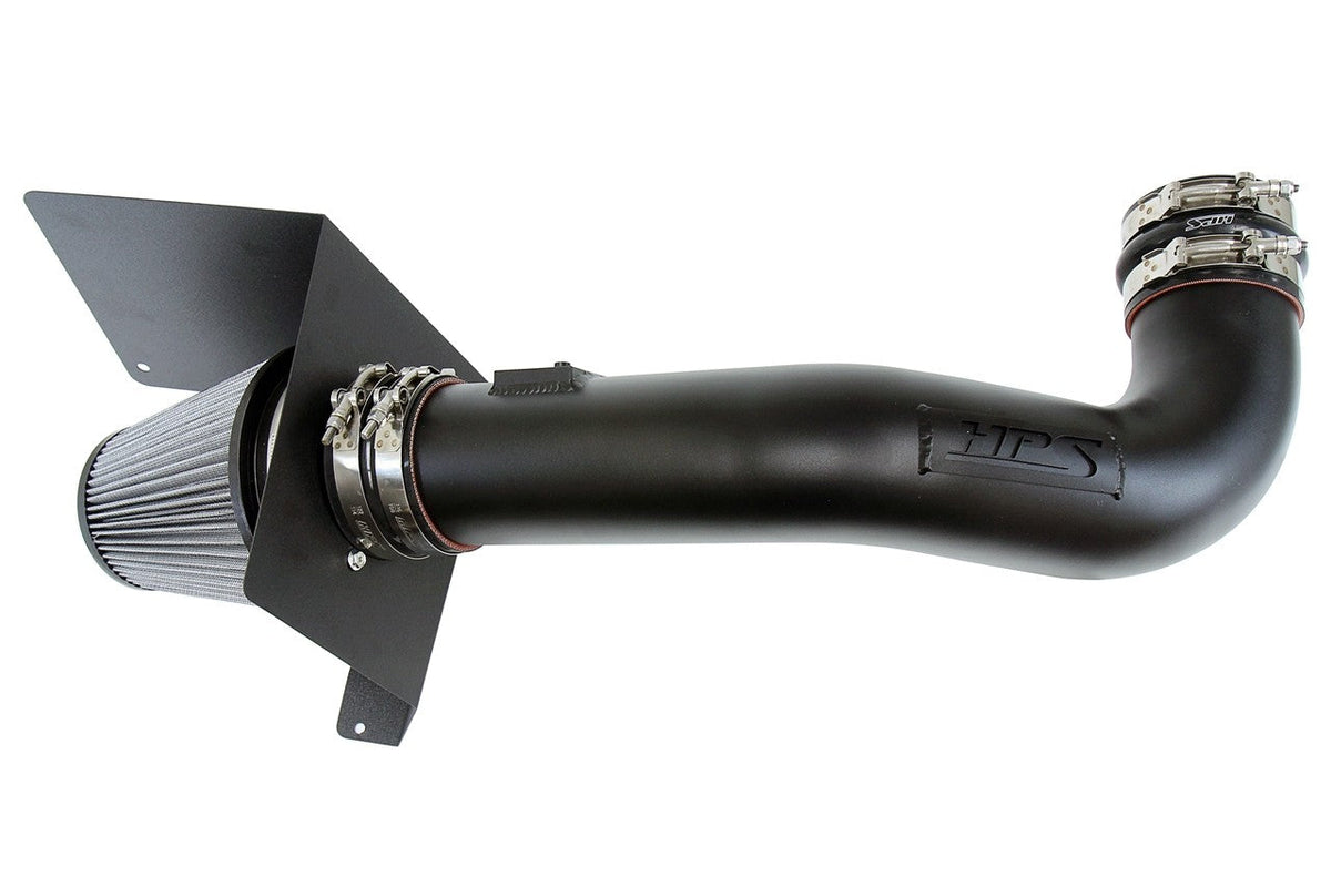 HPS Shortram Air Intake Heat Shield Kit 09-14 GM Truck SUV V8 Escalade Tahoe Yukon SKU 827-667WB, wrinkle black product view