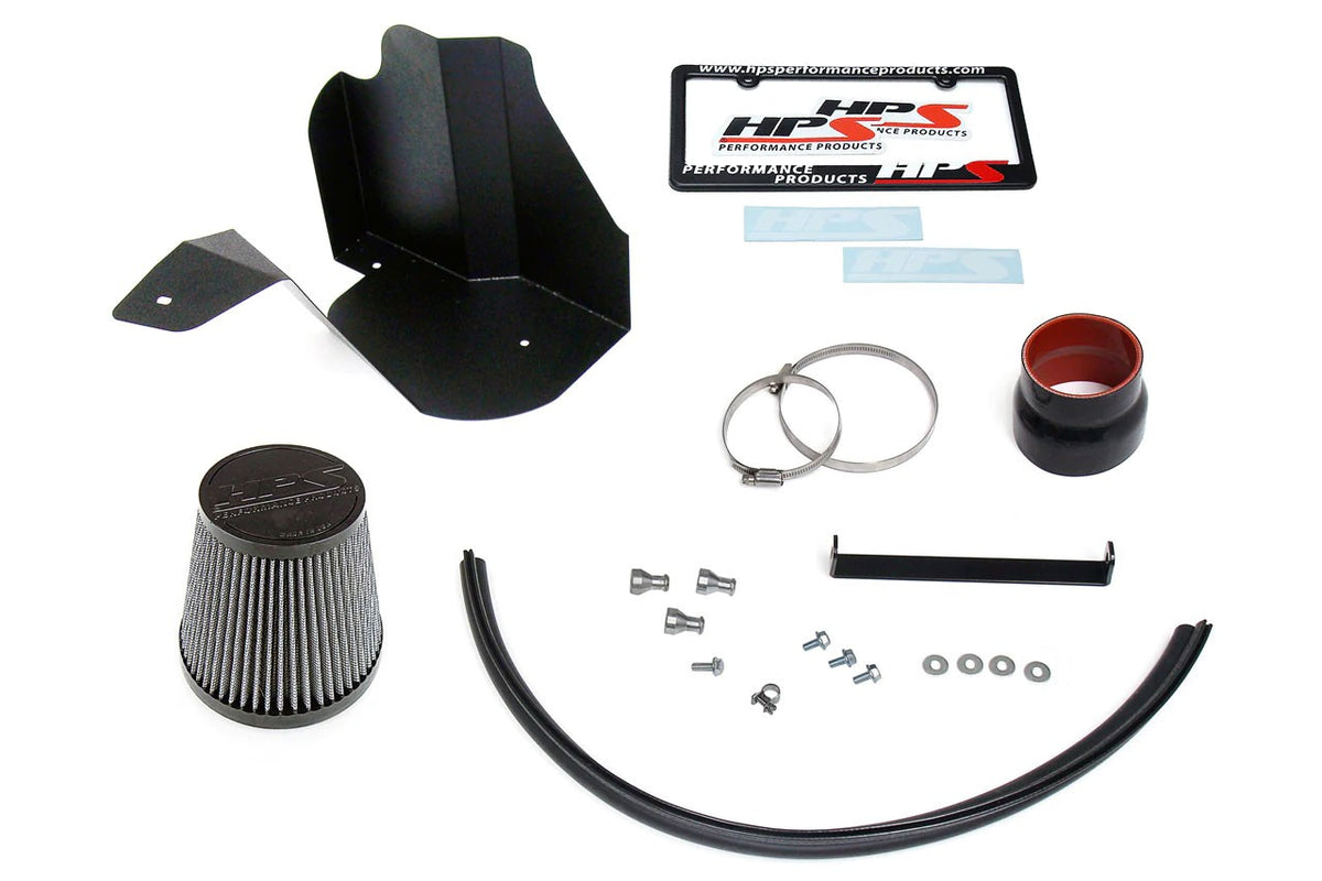 HPS Black Shortram Air Intake Heat Shield Kit For 12-18 Audi A6 A7 Quattro 3.0T C7