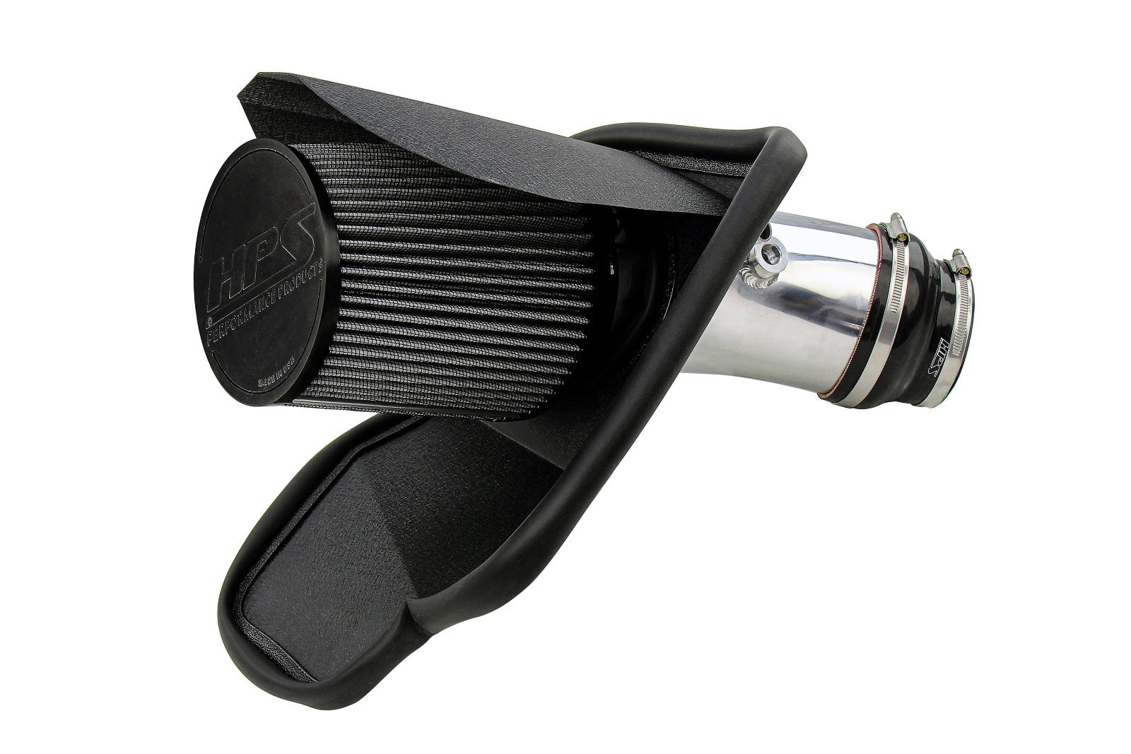 HPS Shortram Air Intake Heat Shield Kit for 19-23 Dodge Charger SRT Hellcat 6.2L SKU 827-681P, polished alternate product view