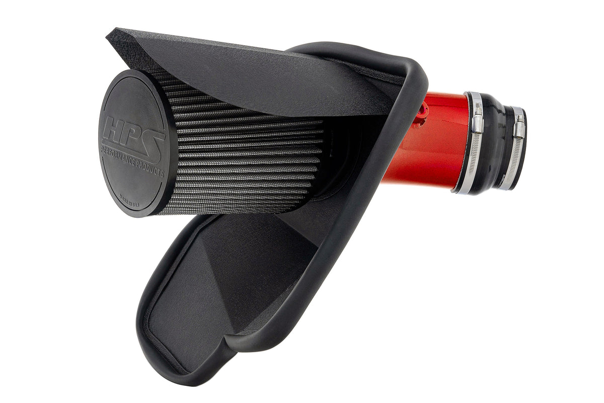 827-681R HPS Red Shortram Air Intake+Heat Shield For 19-23 Charger SRT Hellcat 6.2L V8