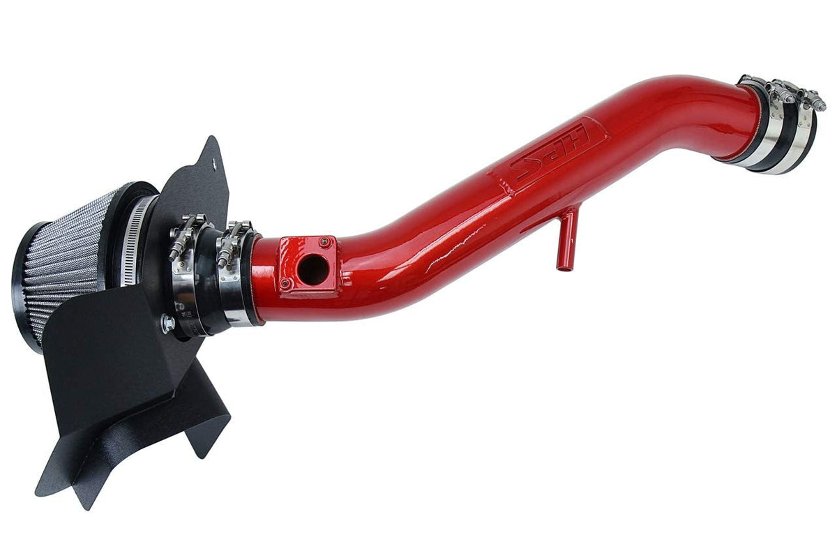 HPS Shortram Air Intake Heat Shield Kit for 13-20 Lexus GS350 / 21+ IS300 IS350 / 15+ RC350 3.5L V6 SKU 827-682R, red product view