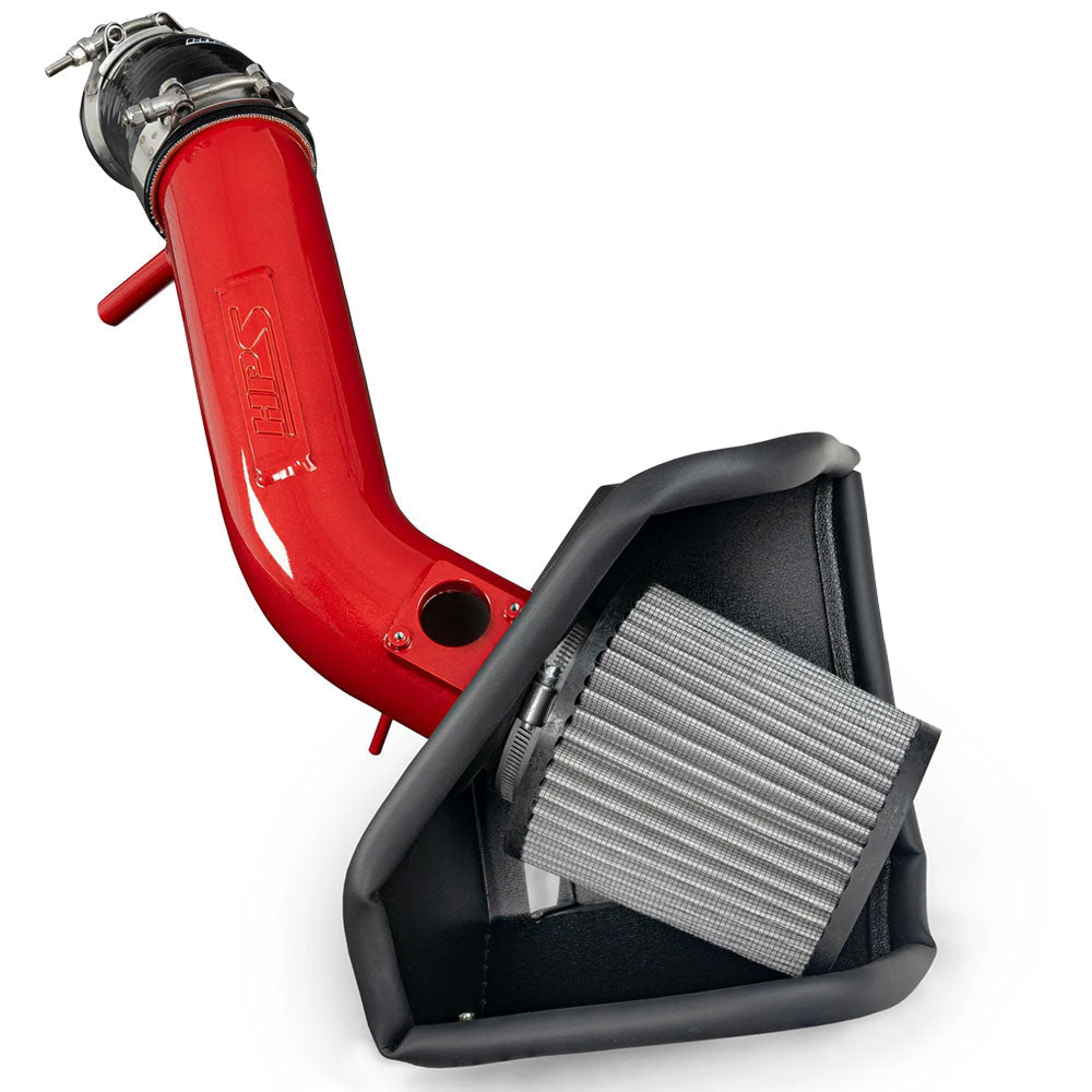 HPS Shortram Air Intake Heat Shield Kit for 18-24 Toyota Camry 3.5L V6 XV70 SKU 827-692R, red product view