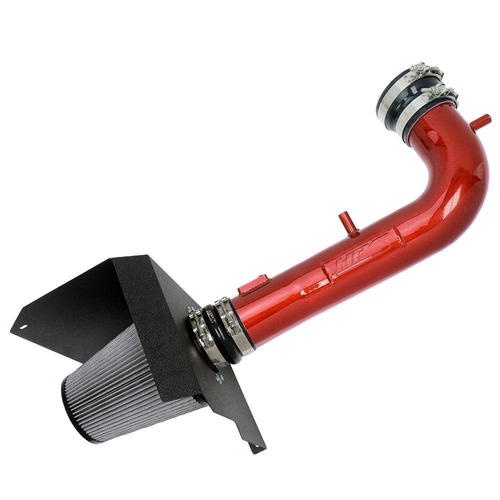 HPS Shortram Air Intake Heat Shield Kit for 14-18 Chevrolet Silverado / GMC Sierra 1500 / 18-20 Yukon 6.2L V8 SKU 827-707R, red product view