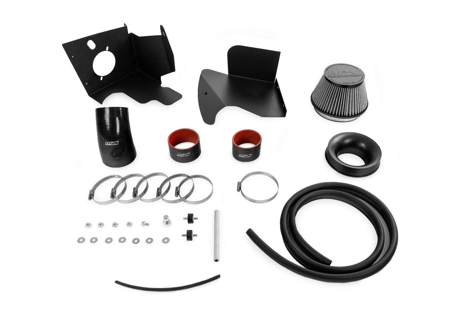 827-712R HPS Red Shortram Air Intake w/Heat Shield For 21+ K5/20-23 Sonata 1.6L Turbo