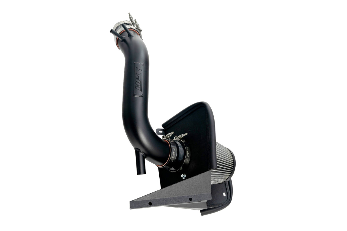 HPS Aluminum Shortram Air Intake Kit with Heat Shield for 19-22 Hyundai Veloster N 2.0L Turbo (JS) SKU 827-713WB, wrinkle black product view