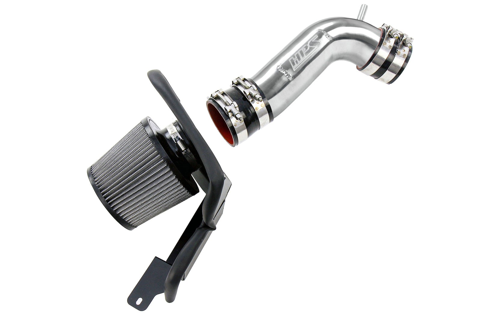 HPS Shortram Air Intake Heat Shield Kit for 93-96 Toyota Supra 3.0L Non Turbo 2JZ-GE SKU 827-715P, polished product view