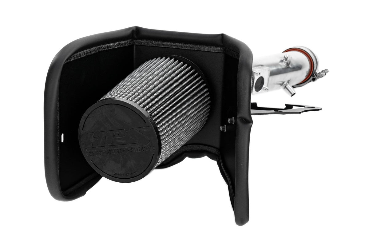 HPS Shortram Air Intake Heat Shield Kit for 12-15 Toyota Tacoma 4.0L V6 SKU 827-718P, polished alternate product view