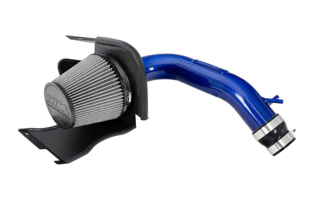 827-721BL HPS Blue Shortram Air Intake w/Heat Shield For 22-23 Hyundai Kona N 2.0L Turbo