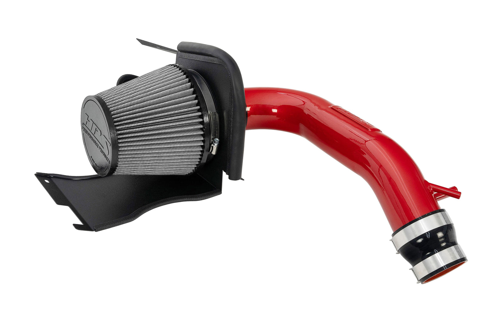 827-721R HPS Red Shortram Air Intake w/Heat Shield For 22-23 Hyundai Kona N 2.0L Turbo