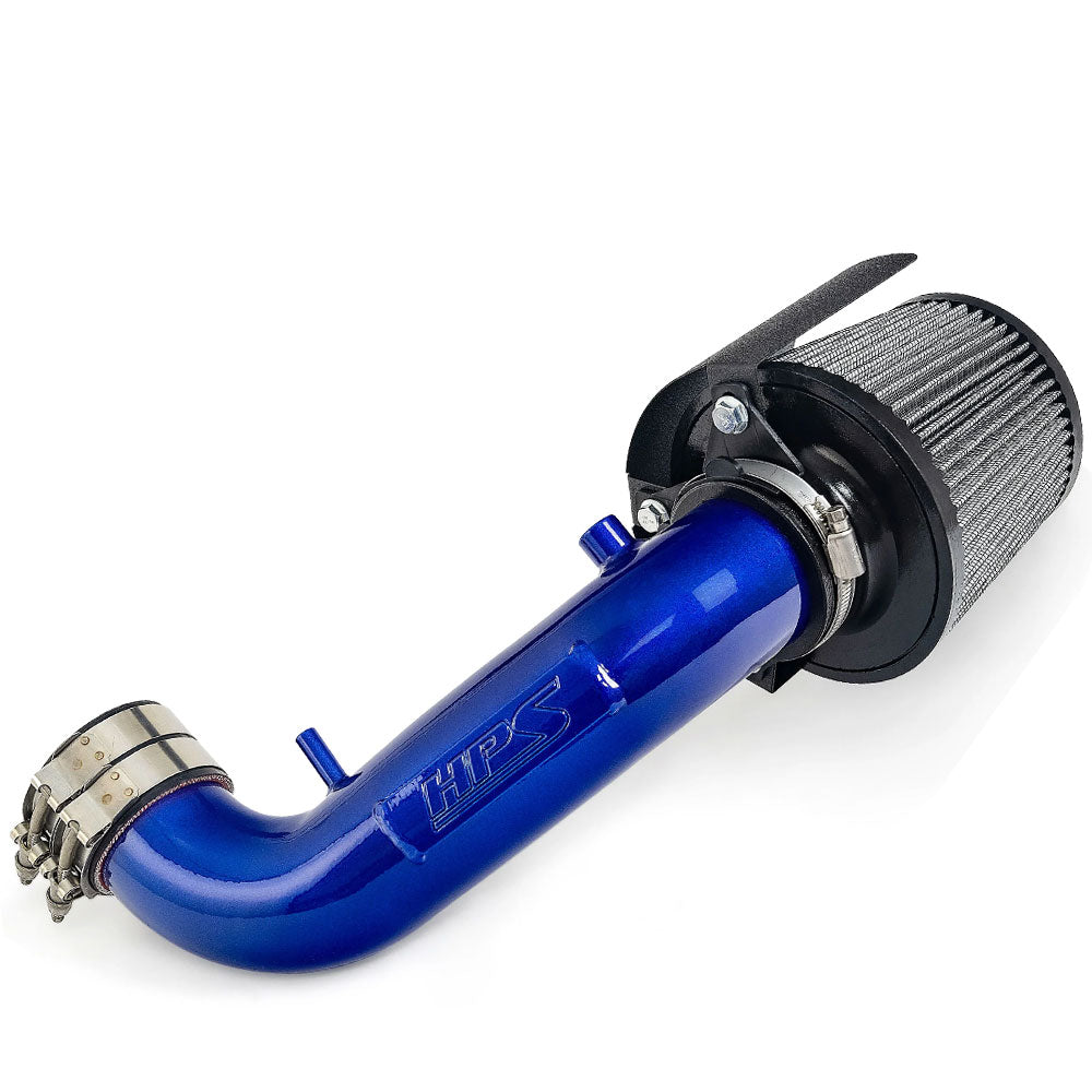 HPS 827-724BL Blue Shortram Air Intake Kit w/Heat Shield