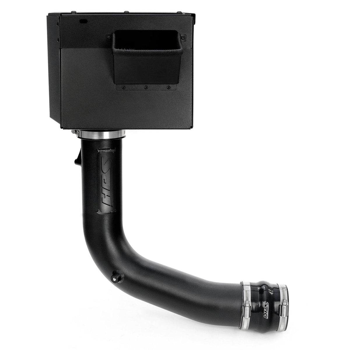 HPS Aluminum Shortram Air Intake Kit with Heat Shield for 22-26 Subaru WRX 2.4L Turbo VB SKU 827-727WB, wrinkle black product view