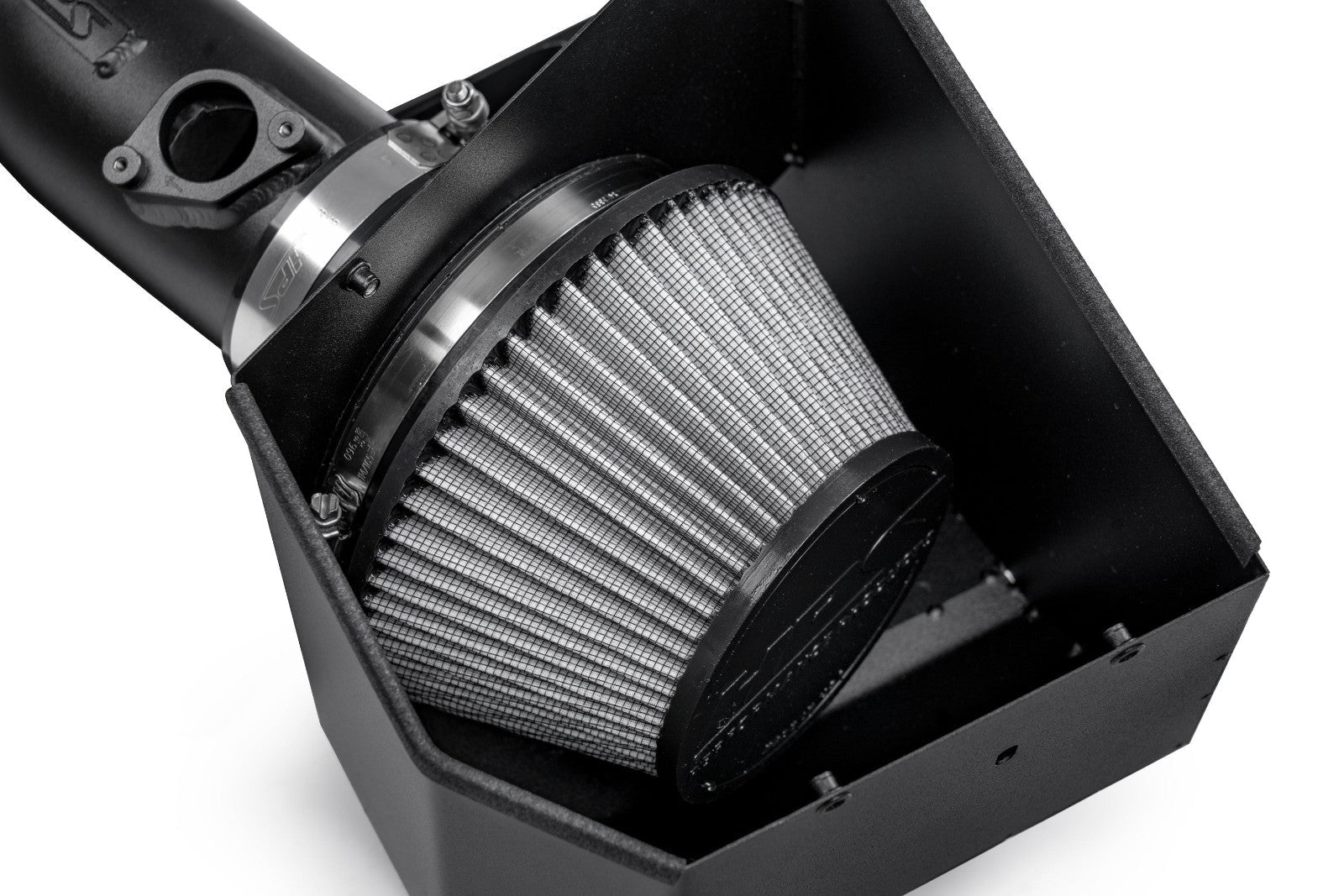 HPS Shortram Air Intake Heat Shield Kit for 22+ Acura MDX Type-S 3.0L Turbo YD8 SKU 827-728WB, wrinkle black alternate product view