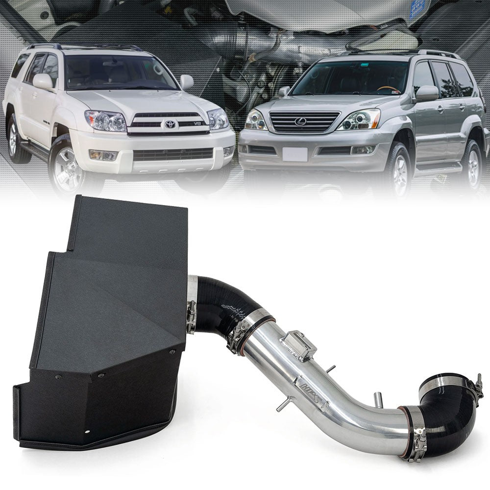 827-730P HPS Polish Shortram Air Intake Heat Shield For 05-09 GX470/04-09 4Runner 4.7 V8