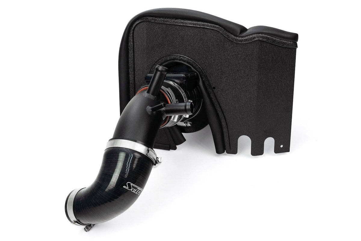 HPS Shortram Air Intake Heat Shield + Upper Charge Pipe Hot Side for 04-05 Mazda Miata Mazdaspeed 1.8 Tubro SKU 827-733WB, wrinkle black product view 3