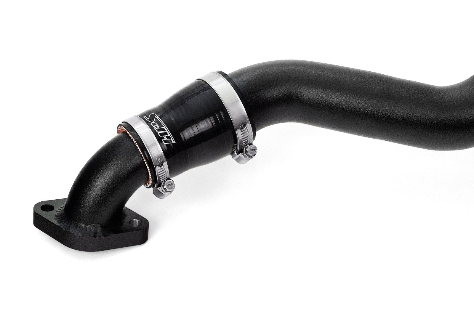 HPS Shortram Air Intake Heat Shield + Upper Charge Pipe Hot Side for 04-05 Mazda Miata Mazdaspeed 1.8 Tubro SKU 827-733WB, wrinkle black product view