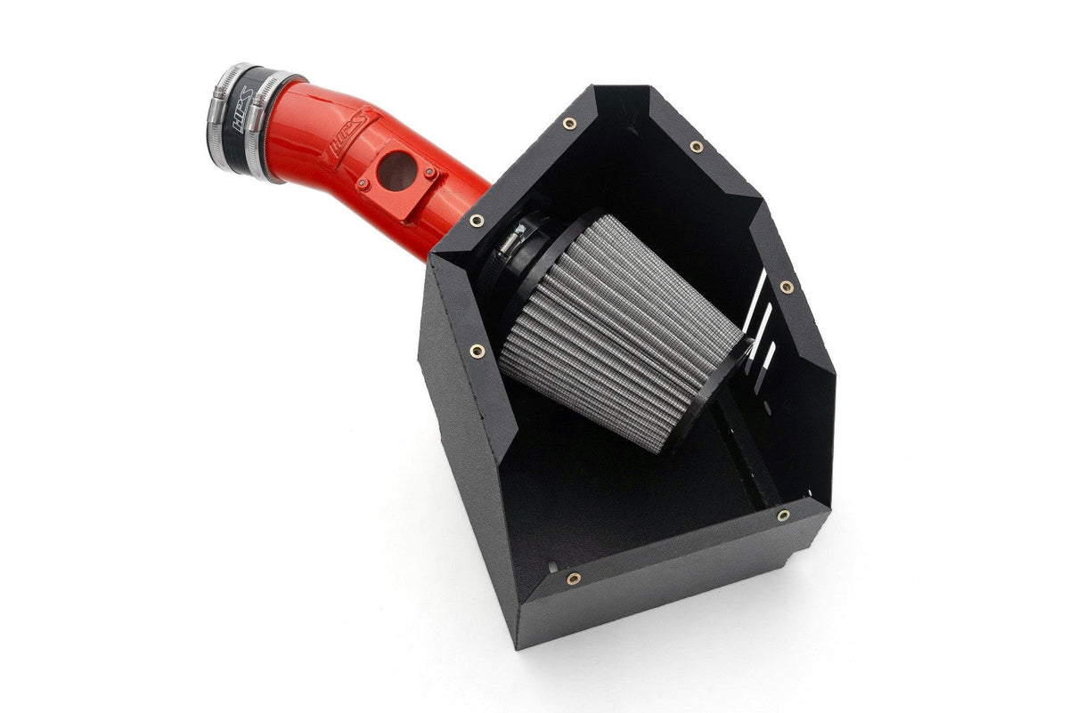 HPS Shortram Air Intake Heat Shield Kit for 23+ Toyota GR Corolla 1.6L Turbo GZEA14 SKU 827-735R, red alternate product view