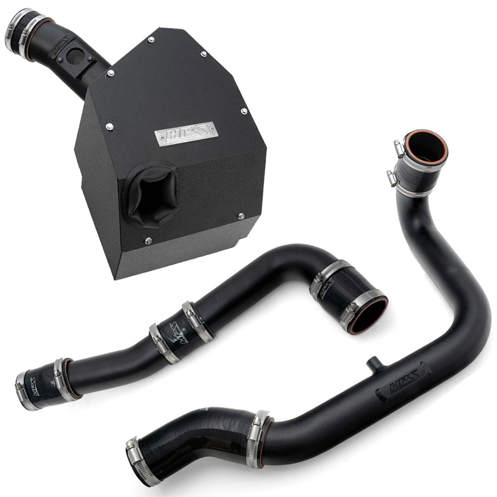827-735WB+17-153WB HPS Black Hot/Cold Intercooler Charge Pipe+Air Intake For 23-25 GR Corolla 1.6L