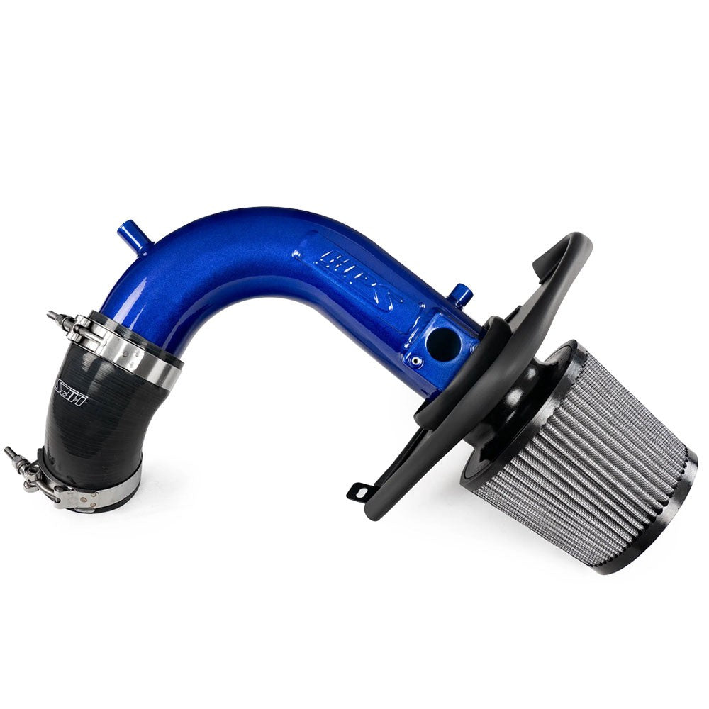 HPS 827-738BL Blue Shortram Air Intake Kit with Heat Shield