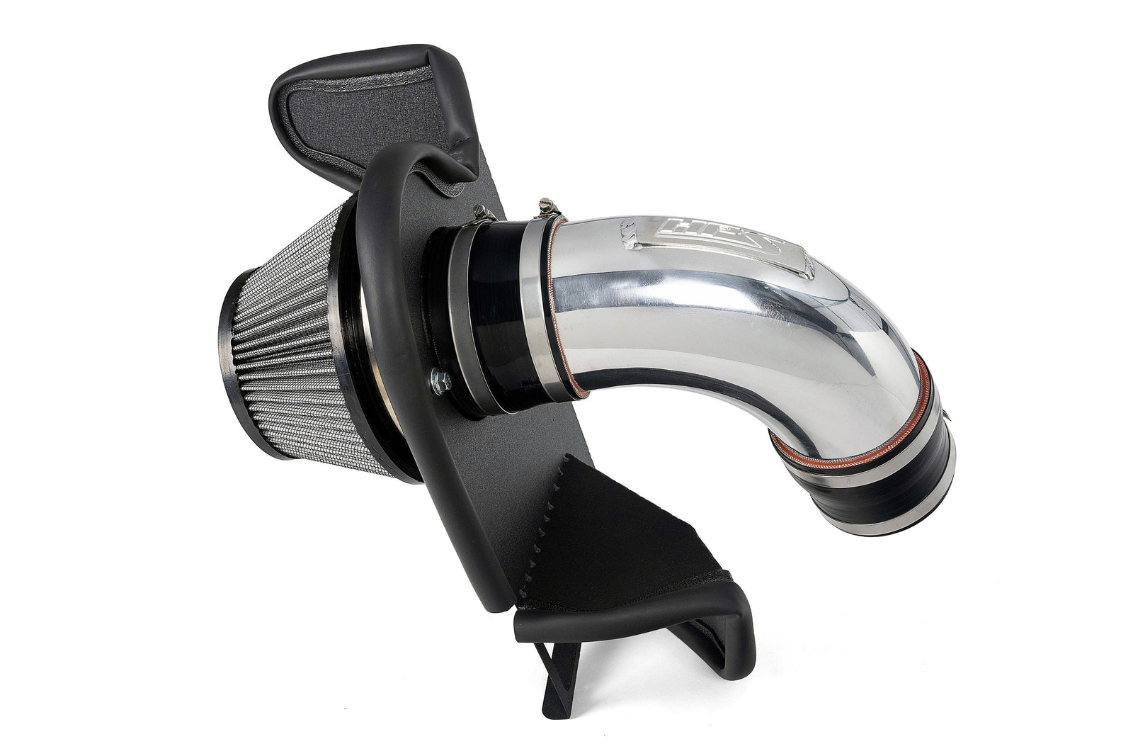 HPS Shortram Air Intake Heat Shield Kit for 23+ BMW X7 3.0L Turbo G07 SKU 827-739P, polished product view