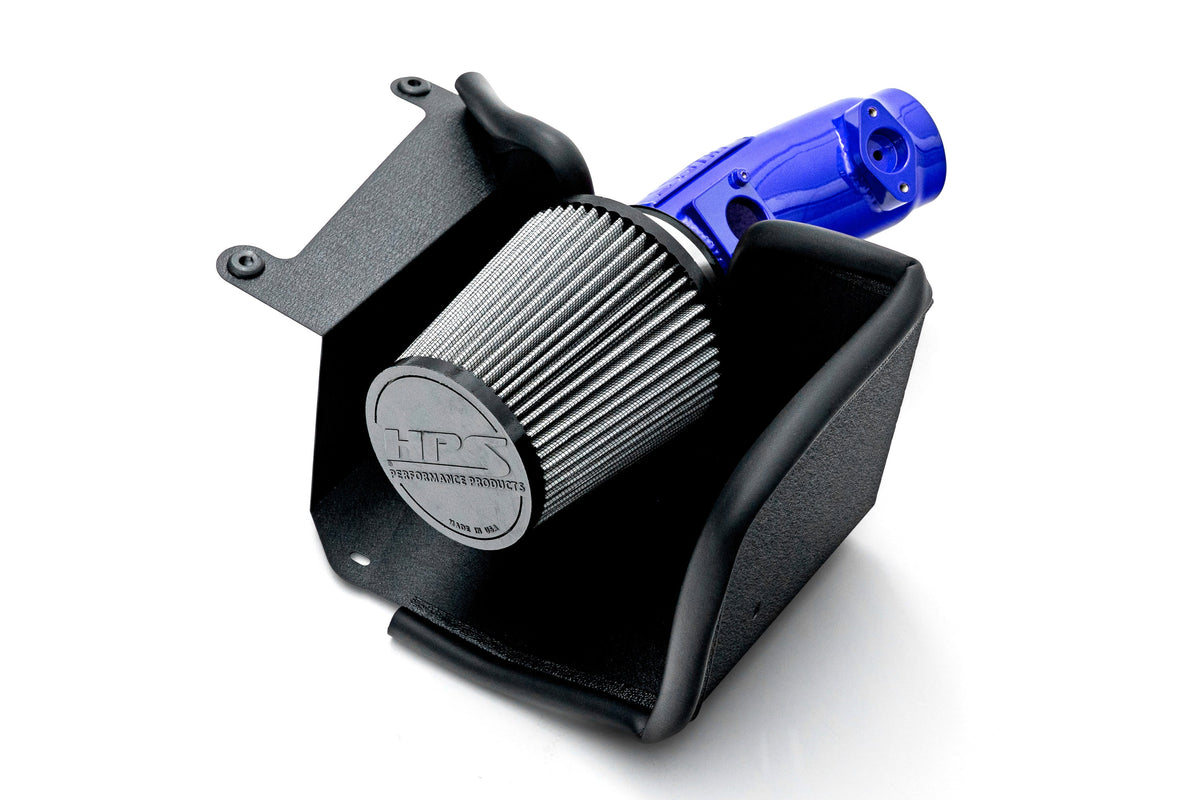 827-741BL+17-156P HPS Blue/Polish Air Intake+Charge Pipe Kit For Integra TypeS DE5/Civic TypeR FL5