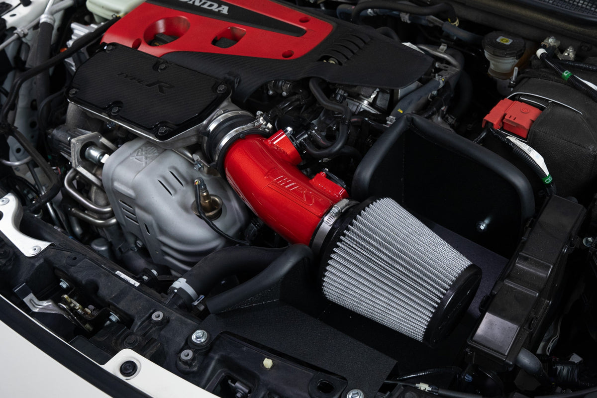 827-741R+17-156P HPS Red/Polish Air Intake+Charge Pipe Kit For Integra TypeS DE5/Civic TypeR FL5