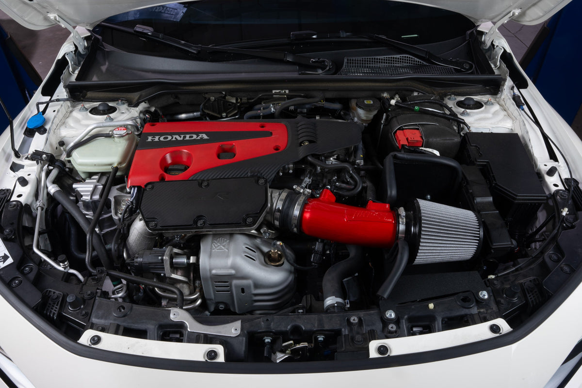 827-741R+17-156P HPS Red/Polish Air Intake+Charge Pipe Kit For Integra TypeS DE5/Civic TypeR FL5