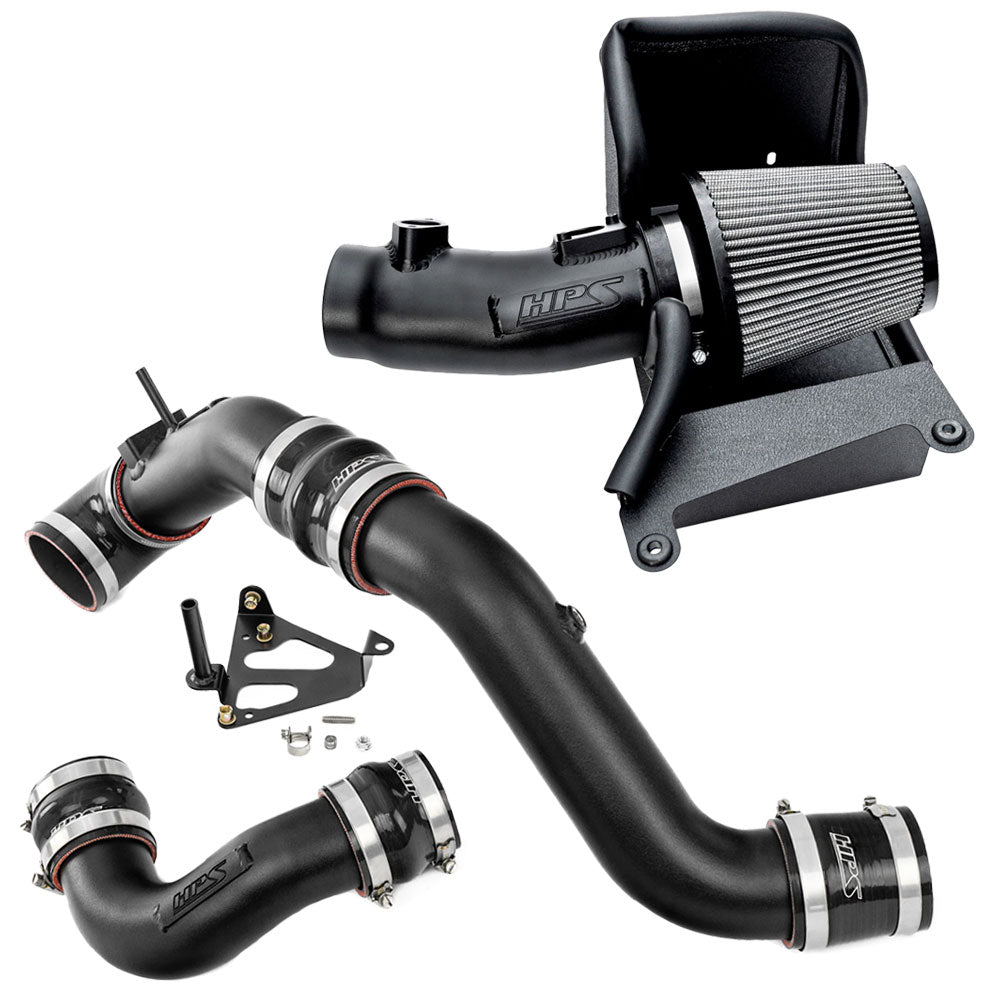 827-741WB+17-156WB HPS Black Air Intake+Charge Pipe Kit For Integra TypeS DE5/Civic TypeR FL5