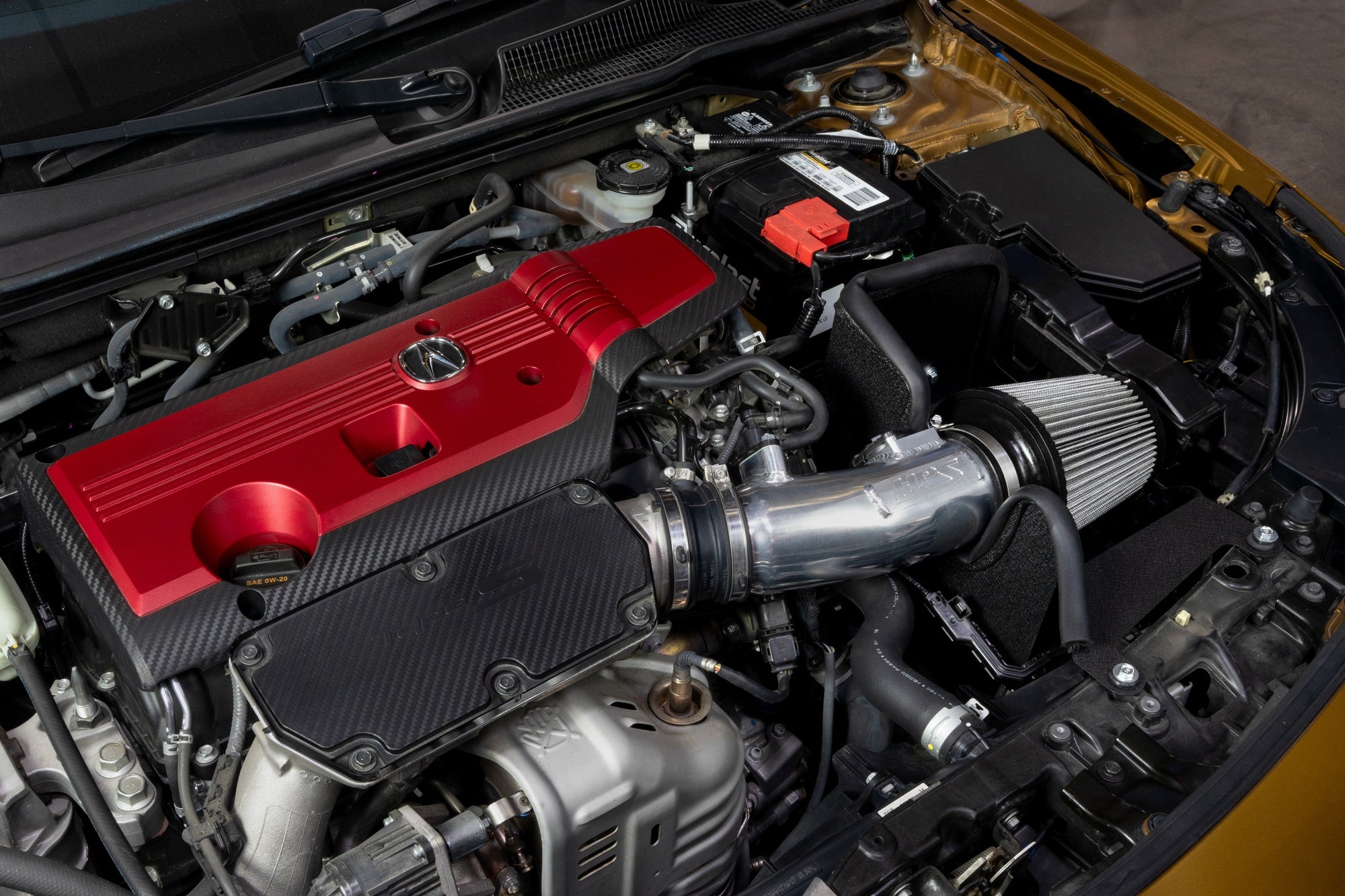 827-741R HPS Red Shortram Air Intake+Heat Shield For Integra TypeS DE5/Civic TypeR FL5