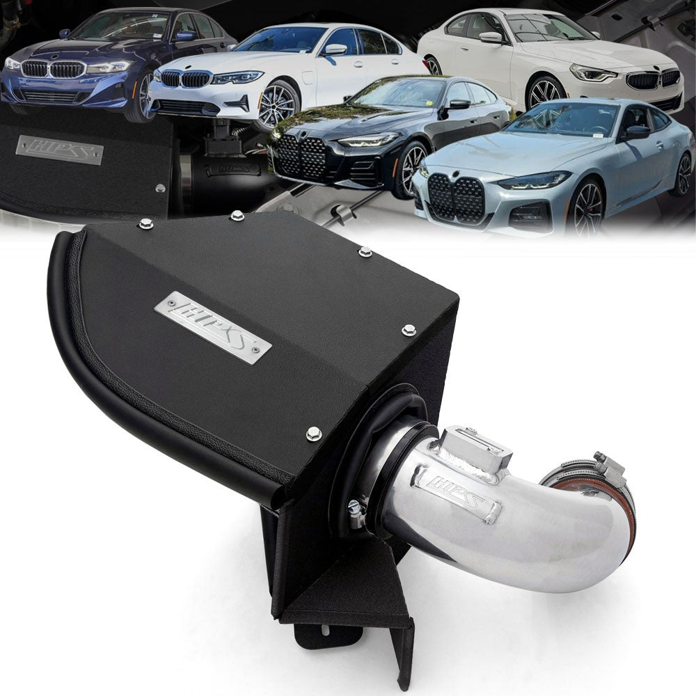 827-770P HPS Polish Shortram Air Intake w/Shield For 230i G42/330e G20/330i G22/430i G26