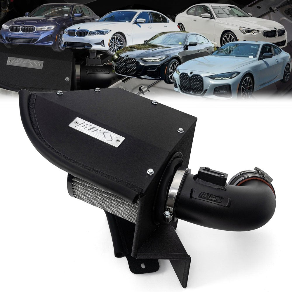 827-770WB HPS Black Shortram Air Intake w/Shield For 230i G42/330e G20/330i G22/430i G26