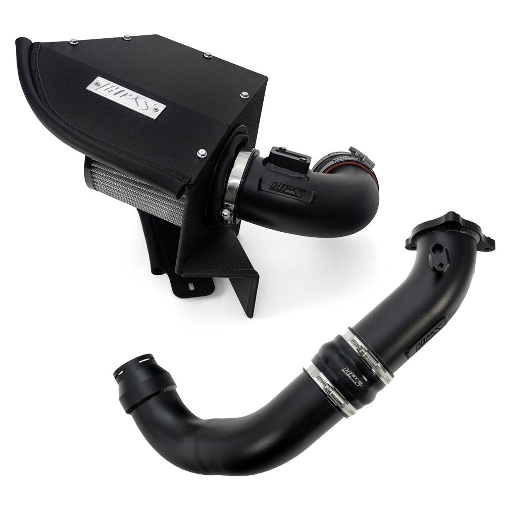 HPS Charge Pipe + Shortram Air Intake for 19+ BMW 1/2/4-Series 2.0L B48 Turbo SKU 827-770WB, wrinkle black product view