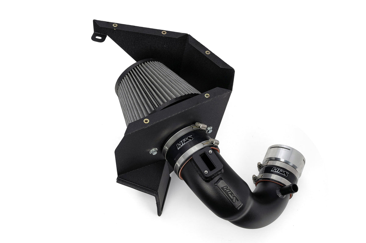HPS Shortram Air Intake Heat Shield Kit for BMW 22+ M240i / 20+ M340i / 21+ M440i 3.0L Turbo B58 SKU 827-771WB, wrinkle black alternate product view