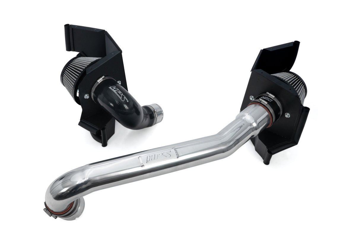HPS Shortram Air Intake Heat Shield Kit for 21+ BMW M2 G87 / M3 G80 G81 / M4 G82 G83 3.0L S58 SKU 827-772P, polished alternate product view