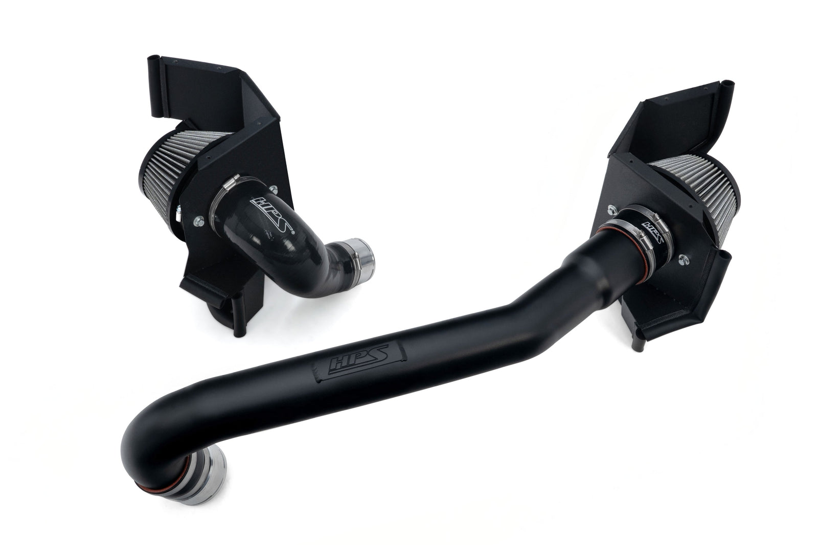 HPS Shortram Air Intake Heat Shield Kit for 21+ BMW M2 G87 / M3 G80 G81 / M4 G82 G83 3.0L S58 SKU 827-772WB, wrinkle black alternate product view