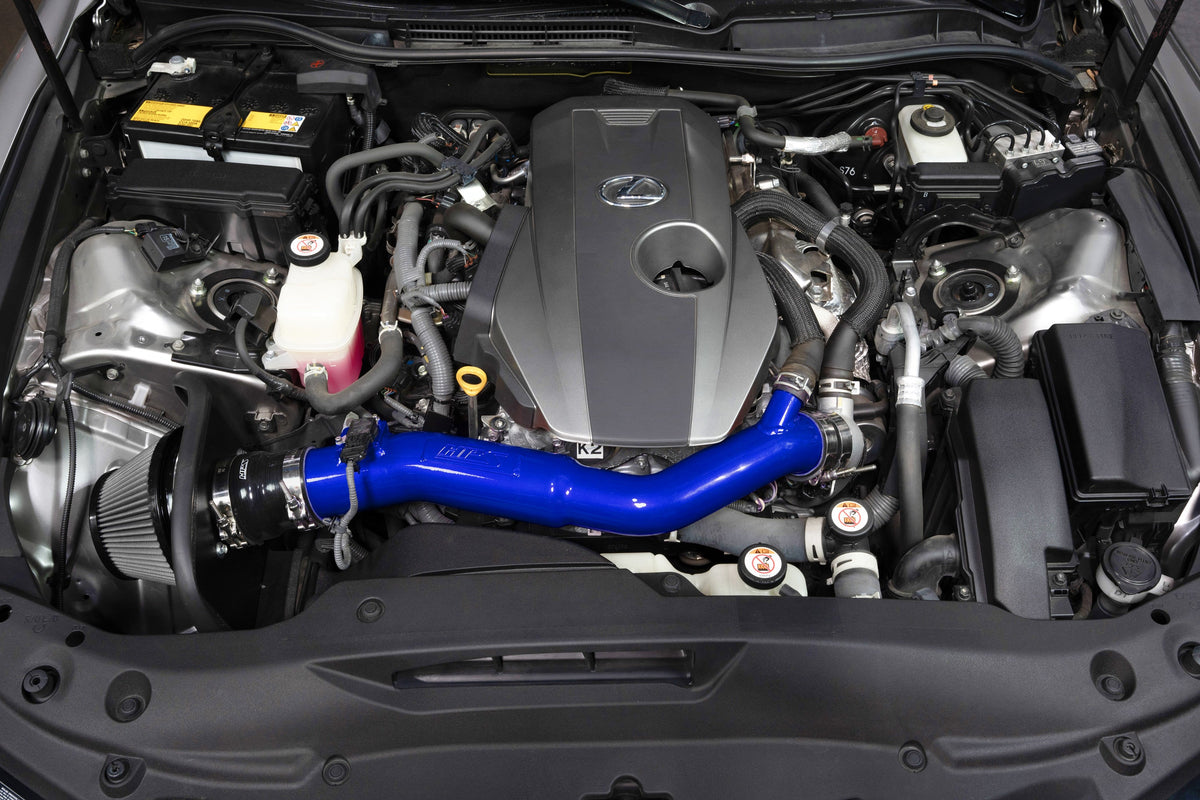 827-777BL HPS Blue Shortram Air Intake w/Heat Shield For 21-25 Lexus IS300 2.0L Turbo